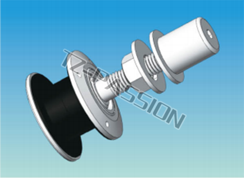 Point type curtain wall connection 2993-23A Movable flat head
