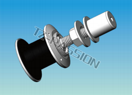 Point type curtain wall connection 2993-63A Movable flat head