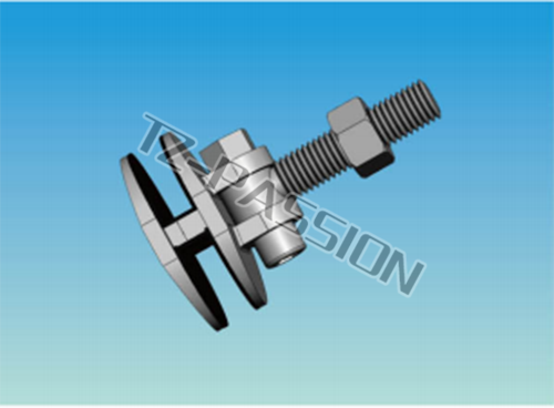 Point type curtain wall connection 2993-74 Movable flat head