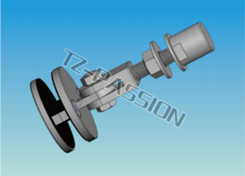 Point type curtain wall connection 2993-78 Movable flat head