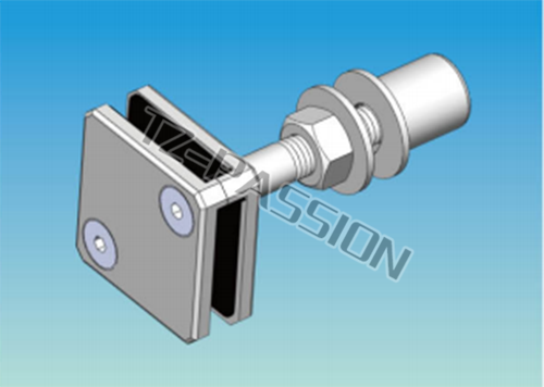 Point type curtain wall connection 2993-81 Movable flat head