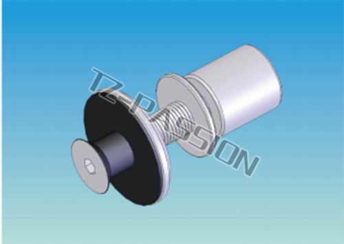 Point type curtain wall connection 2996-6 Fixed flat head